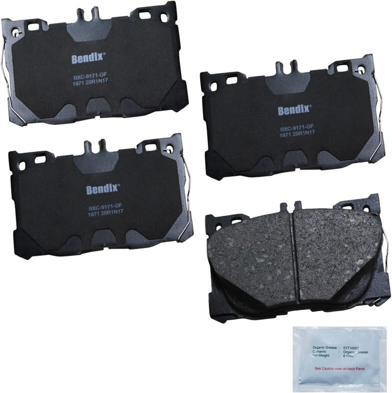 Bendix وسادات فرامل أمامية سيراميك Priority1 CFC1871 لطرازات مختارة من مرسيدس-بنز C43 AMG، C450 CLS53 CLS400، CLS450، E43 E53 E300، E350، E400، E450، GLC43 GLC250، GLC300، GLC350e، GLE43 AMG - Image 1